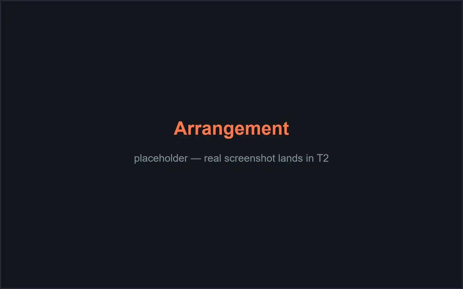 The Arrangement page showing parts as horizontal lanes with mixer controls